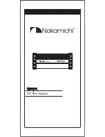 Nakamichi NGTD1 User Manual предпросмотр