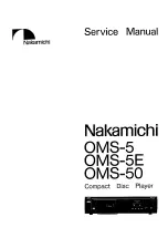 Preview for 1 page of Nakamichi OMS-5 Service Manual