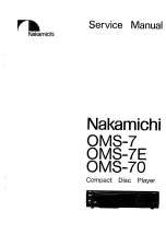 Nakamichi OMS-7 Service Manual preview