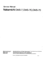 Preview for 46 page of Nakamichi OMS-7 Service Manual