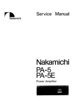 Preview for 1 page of Nakamichi PA-5 Service Manual