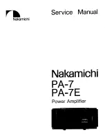 Предварительный просмотр 1 страницы Nakamichi PA-7 Service Manual