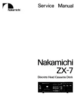 Nakamichi ZX-7 Service Manual preview