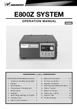 Preview for 1 page of Nakanishi E800Z Operation Manual