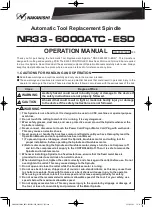 Nakanishi NR33-6000ATC-ESD Operation Manual preview