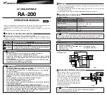 Nakanishi RA-200 Operation Manual preview