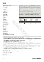 Предварительный просмотр 8 страницы Nakayama 021841 User Manual