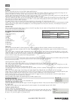 Предварительный просмотр 4 страницы Nakayama 025276 User Manual