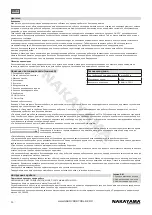 Предварительный просмотр 20 страницы Nakayama 025276 User Manual