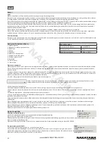 Предварительный просмотр 40 страницы Nakayama 025276 User Manual