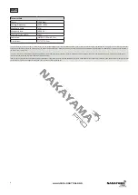 Предварительный просмотр 4 страницы Nakayama PRO NP1180 Manual