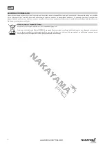 Предварительный просмотр 8 страницы Nakayama PRO NP2115 Manual