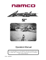 NAMCO Alpine Racer Operator'S Manual предпросмотр