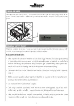 Preview for 6 page of NAMCO FLOORWASH 1000 Battery Manual Of Use And Maintenance