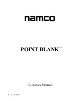 NAMCO POINT BLANK Operator'S Manual preview