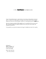 Предварительный просмотр 2 страницы NAMCO POINT BLANK Operator'S Manual