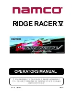 NAMCO Ridge Racer V Arcade Battle Operator'S Manual preview