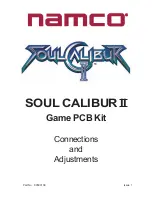 NAMCO SOUL CALIBUR II Manual предпросмотр