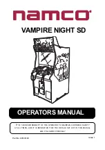 NAMCO Vampire Night SD Operator'S Manual preview