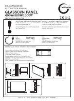 Namron GLASSOVN PANEL WBL0636-600 Instruction Manual предпросмотр