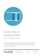 NanaWall FSW75 Owner'S Manual предпросмотр