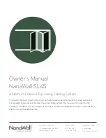 NanaWall SL45 Owner'S Manual preview