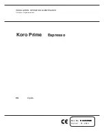 N&W Global Vending Koro Prime Espresso Installation, Operation & Maintenance Manual preview