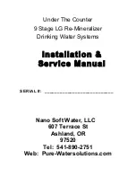 Preview for 16 page of Nano Soft Water 9 Stage LG Re-Mineralizer Installation & Service Manual