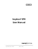 Nanosonics Trophon EPR User Manual preview