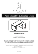 Naomi Home Ariel Executive L-Shaped Desk Assembly Instructions Manual предпросмотр