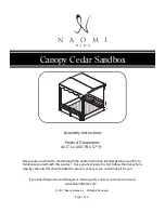 Preview for 1 page of Naomi Home Canopy Cedar Sandbox Assembly Instructions Manual