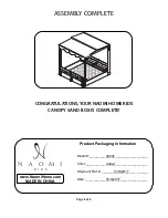 Preview for 8 page of Naomi Home Canopy Cedar Sandbox Assembly Instructions Manual