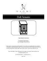 Предварительный просмотр 1 страницы Naomi Kids Doll Armoire Assembly Instructions Manual