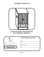 Предварительный просмотр 8 страницы Naomi Kids Doll Armoire Assembly Instructions Manual