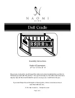 Naomi Kids Doll Cradle Assembly Instructions Manual preview