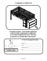 Preview for 7 page of Naomi Kids Low Loft Bed Bookcase Assembly Instructions Manual