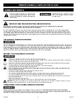 Preview for 2 page of Napa 791-6426 Operating Manual & Parts List