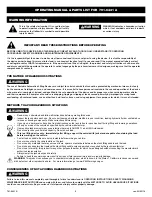 Предварительный просмотр 2 страницы Napa 791-6431 A Operating Manual & Parts List