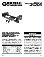 Preview for 1 page of Napa 791-7135 Operating Manual & Parts List