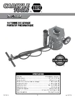 Preview for 10 page of Napa Carlyle Tools 791-7331A Operating Manual