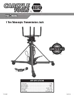 Preview for 1 page of Napa Carlyle Tools 791-9006 Operating Manual