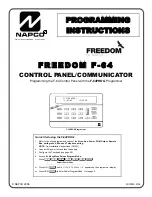 Preview for 1 page of NAPCO F-64PROG Programming Instructions Manual