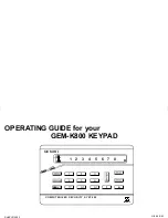 NAPCO GEM-K800 Operating Manual preview