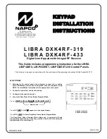 NAPCO LIBRA DXK4RF-319 Installation Instructions Manual preview