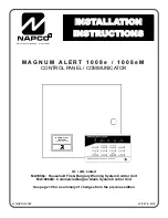 Preview for 1 page of NAPCO MAGNUM ALERT 1008e Installation Instructions Manual