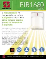 NAPCO PIR1680 Series (Spanish) Datasheet preview