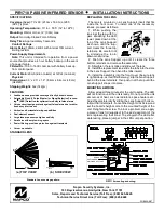 NAPCO PIR1710 Installation Instructions предпросмотр