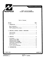 NAPCO PRO410 Operating Instructions Manual preview