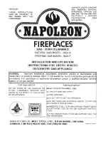 Napoleon 3622-N Installation And Operation Instructions Manual preview