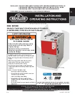 Preview for 1 page of Napoleon 9500 series Installation And Operating Instructions Manual